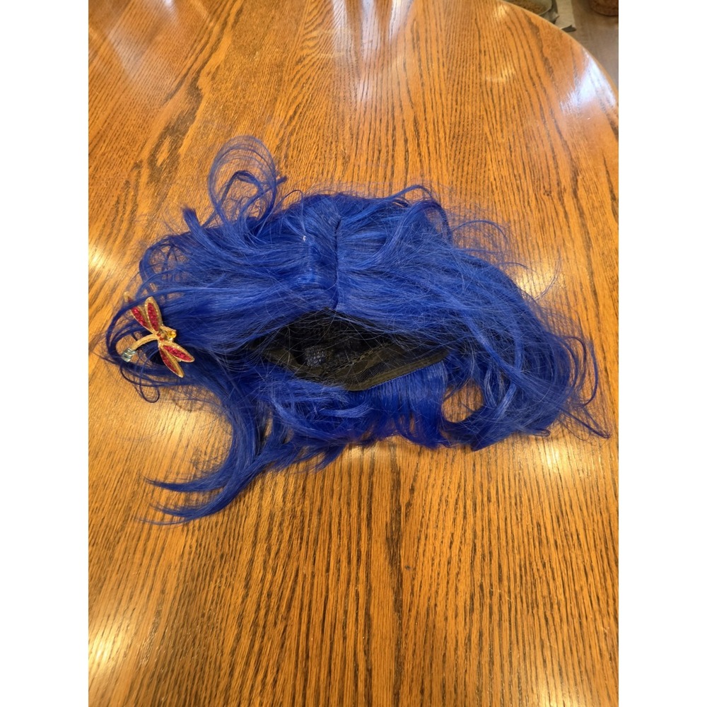 Adult Blue Coraline Wig With Dragonfly Clip